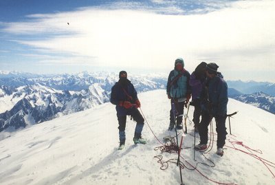 Endlich: Am Gipfel des Mont Blanc, 4807m